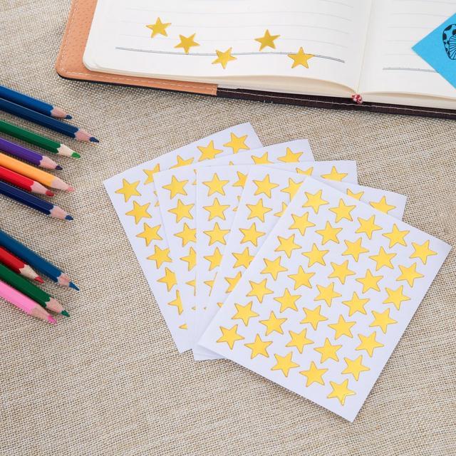 EBOOT Star Stickers 1750 Count Self-Adhesive Stickers Stars (Gold) 