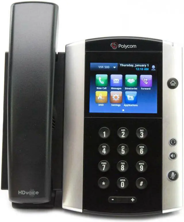 Alt view image 2 of 4 - Polycom 2200-44500-018 VVX 500 12-Line Business Media Desktop IP Phone