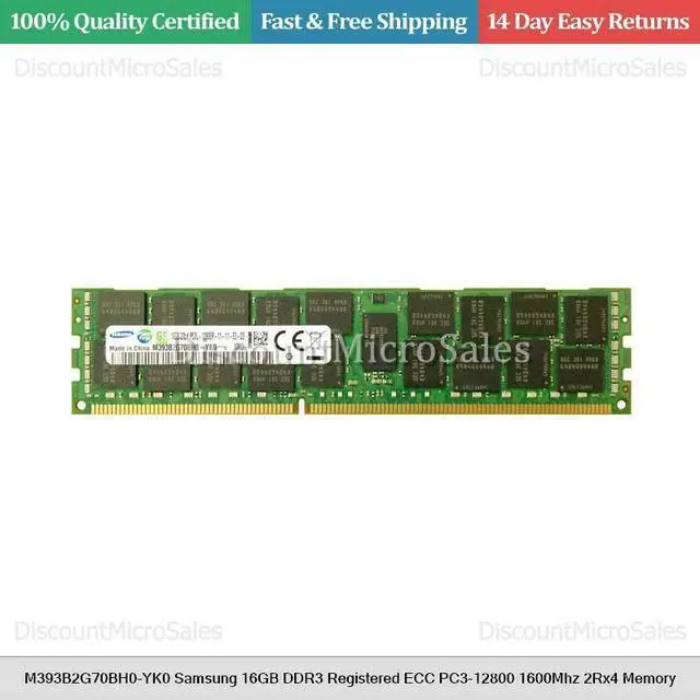 Alt view image 2 of 14 - SAMSUNG M393B2G70Bh0-Yk0 Server Memory Module