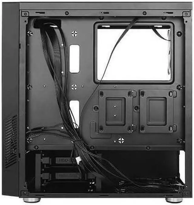 Alt view image 4 of 13 - Antec NX300 BLACK Tempered Glass Side Panel, LED Strip Front Panel NX Series Mid Tower ATX Gaming Case with ARGB Fan, Black