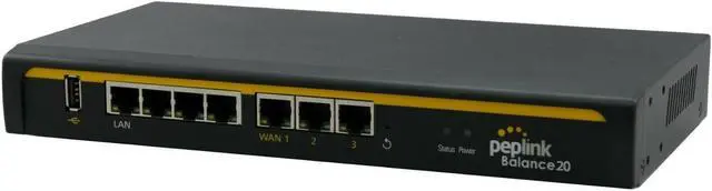 Alt view image 10 of 18 - Peplink Balance 20 Multi-WAN Router