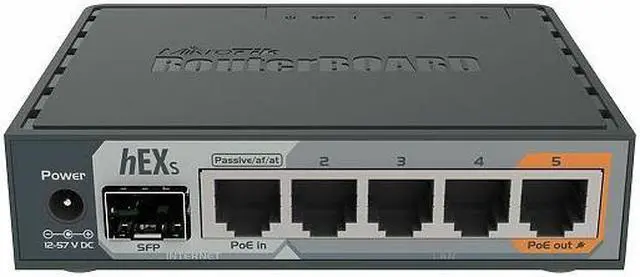 Alt view image 12 of 20 - Mikrotik hEX S RB760iGS router 5x Gigabit Ethernet, SFP, Dual Core 880MHz CPU, 256MB RAM, USB, microSD slot, RouterOS L4, IPsec hardware encryption support and The Dude server package