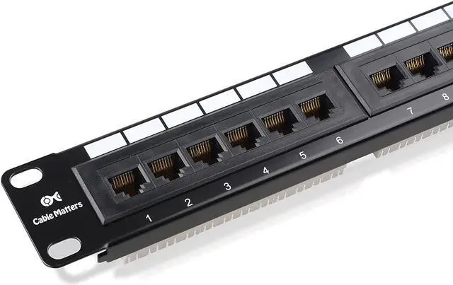 Alt view image 6 of 8 - Cable Matters UL Listed Rackmount or Wall Mount 24 Port Cat6 Patch Panel (Cat 6 RJ45 Patch Panel)