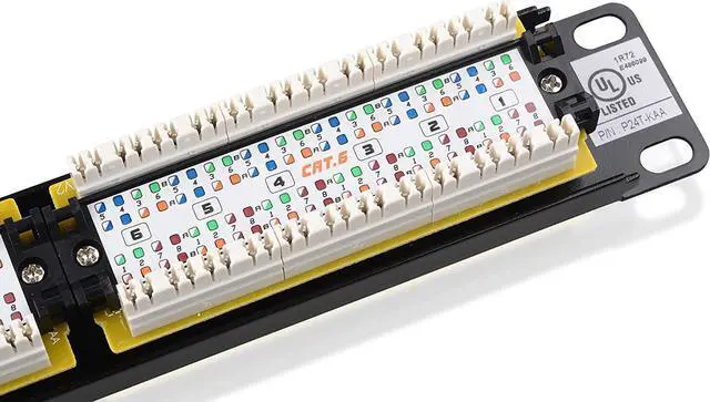 Alt view image 7 of 8 - Cable Matters UL Listed Rackmount or Wall Mount 24 Port Cat6 Patch Panel (Cat 6 RJ45 Patch Panel)