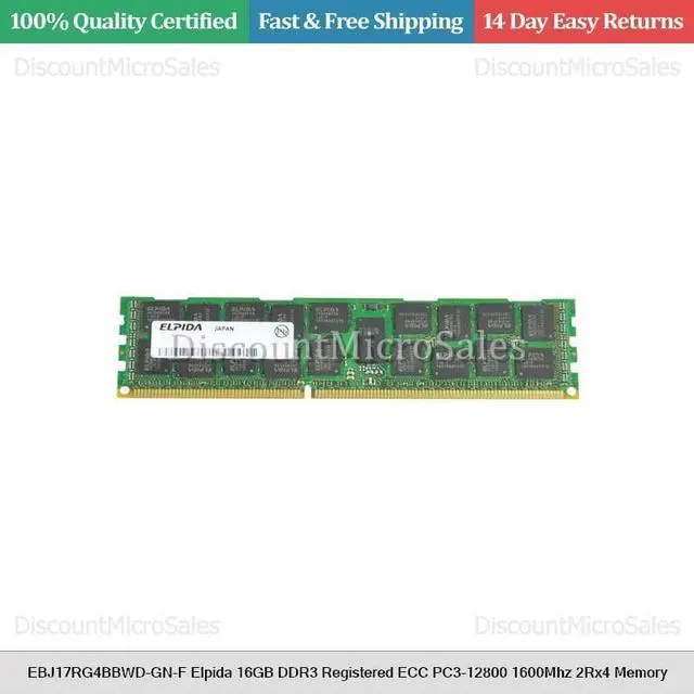 Alt view image 2 of 2 - ELPIDAElpida Ebj17Rg4Bbwd-Gn-F Elpida Server Memory Module