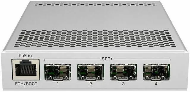 Alt view image 3 of 5 - Mikrotik CRS305-1G-4S+IN Switch with 4 SFP+ 10Gbps Ports and 1 Gigabit Ethernet Port