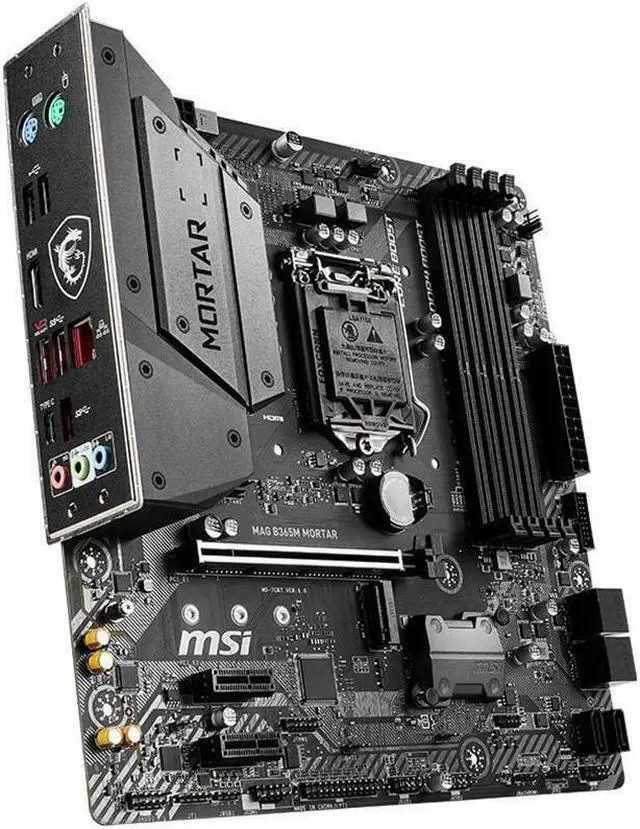 Alt view image 4 of 5 - MSI MAG B365M MORTAR Intel B355 1151 LGA MicroATX M.2 Desktop Motherboard B