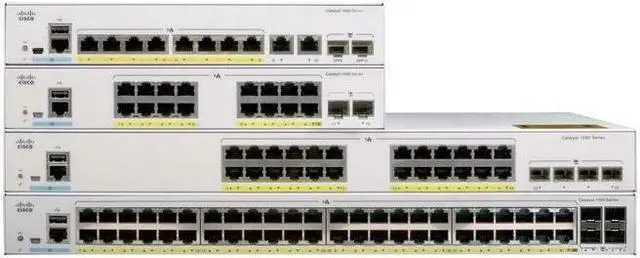 Alt view image 2 of 2 - CISCO Catalyst 1000 C1000-8T-E-2G-L Switch 8 x 10/100/1000 Ethernet ports, 2 x 1G SFP and RJ-45 Combo Uplinks, with External PS