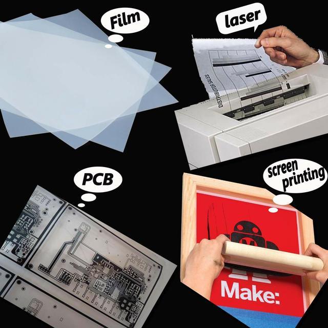 11" x 17"，75 Sheets，Silk Screen Printing Milky Transparency Laser Printer Film 