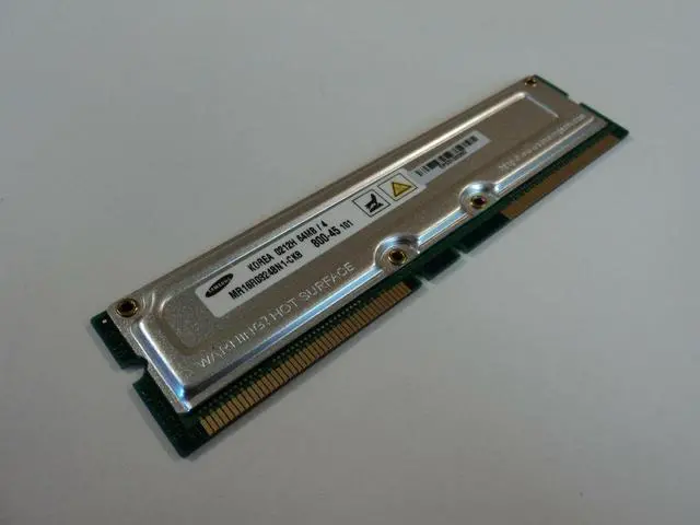 Alt view image 3 of 5 - Samsung RAM Memory Module 64MB PC800 800MHz RDRAM RIMM MR16R0824BN1-CK8