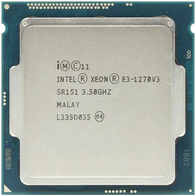 Alt view image 4 of 8 - INTEL Sr151  Xeon Quadcore E31270V3 3.5Ghz 8Mb L3 Cache 5Gt S Dmi Speed Socket Lga1150 22Nm 80W Processor Only