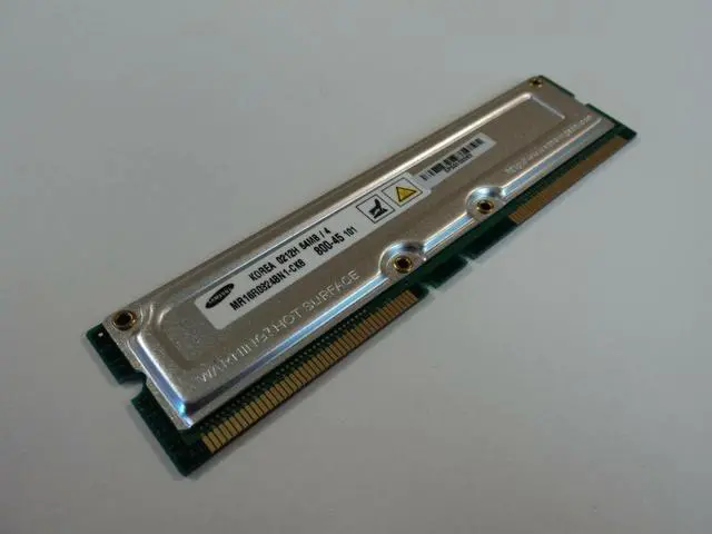 Alt view image 2 of 5 - Samsung RAM Memory Module 64MB PC800 800MHz RDRAM RIMM MR16R0824BN1-CK8