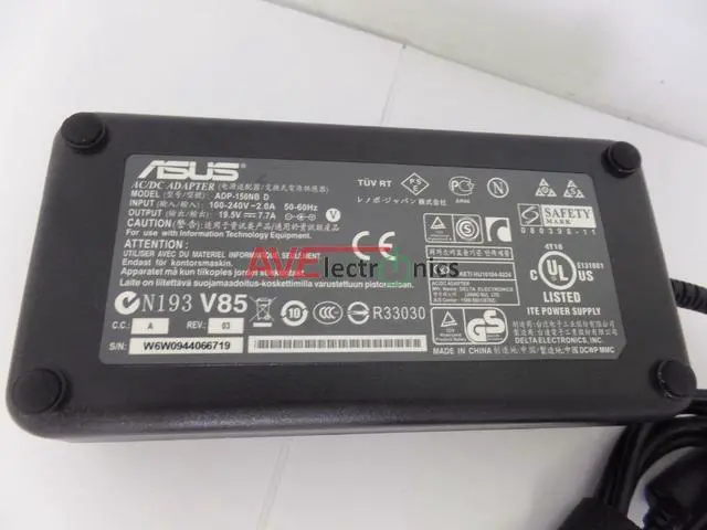 Alt view image 7 of 12 - Genuine Original Asus ADP-150NB D 19.5V 150W AC Adapter for Asus G7 Series G53SW, G73JH, G53JW, G73JW, G73SW, G72GX, G71GX, G71G, G74SX P/N: 04G266009941