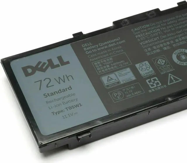 Alt view image 12 of 12 - New Dell Original Precision 7510 17 7710 6-cell 72Wh OEM Battery T05W1