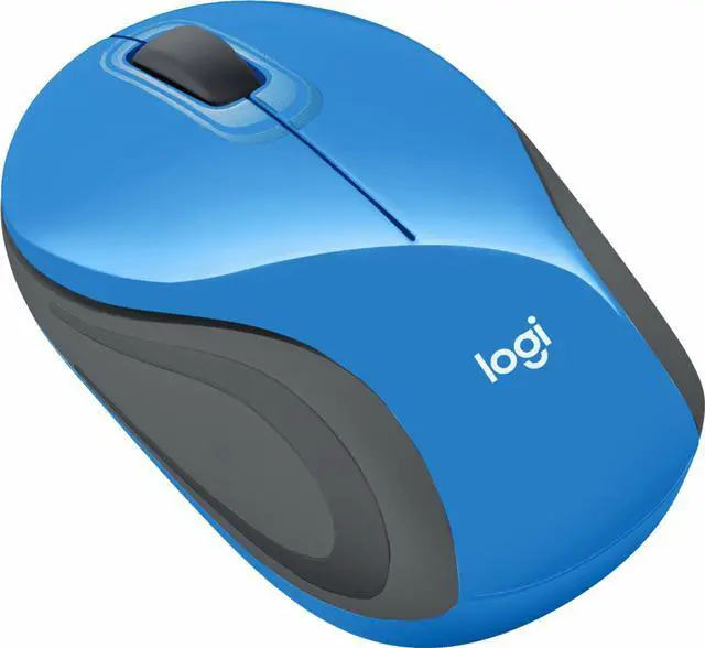 Alt view image 12 of 13 - Logitech M187 2.4GHz Wireless 3-Button Optical Mini Scroll Mouse - Blue