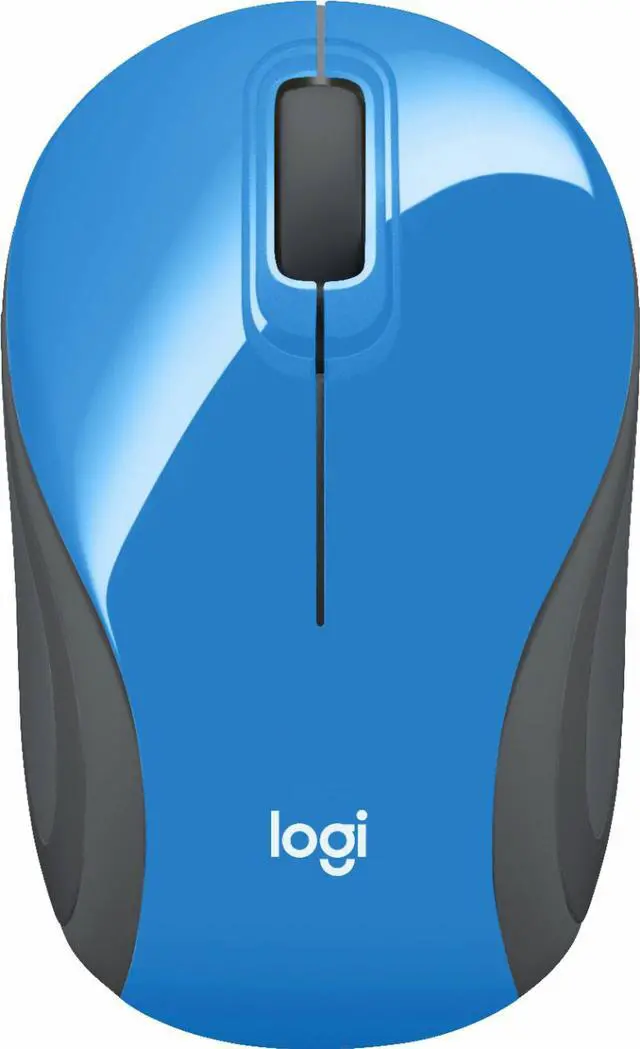 Alt view image 7 of 13 - Logitech M187 2.4GHz Wireless 3-Button Optical Mini Scroll Mouse - Blue