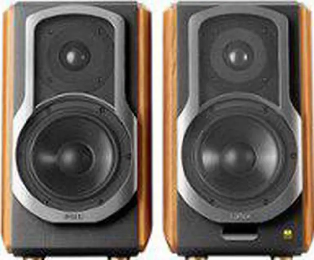 Alt view image 9 of 11 - Edifier S1000MKII Audiophile Active Bookshelf 2.0 Speakers, Computer Speakers - 120W Optical Input - Bluetooth 5.0 HD - Brown