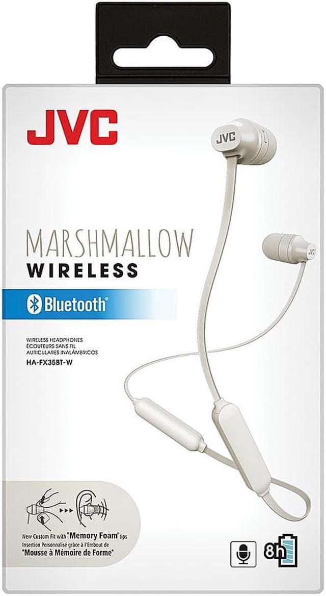Alt view image 8 of 16 - jvc marshmallow wireless, earbud headphones, water resistanceipx4, 8 hours long battery life, secure and comfort fit with flexible soft neck band and memory form earpieces  hafx35btb black