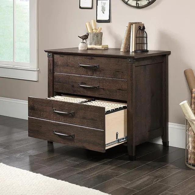 Alt view image 3 of 4 - New Sauder 422351 Carson Forge Collection 2-Drawer Filing Cabinet