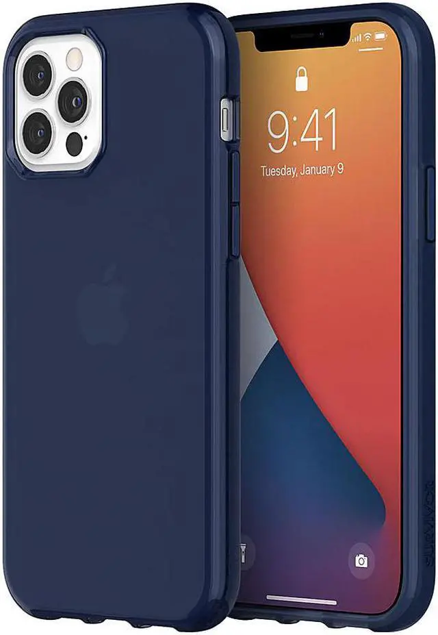 Main image of New Survivor Gip-051-Nvy Clear Hard Shell Case For Apple Iphone 12 & Iphone 12 Pro