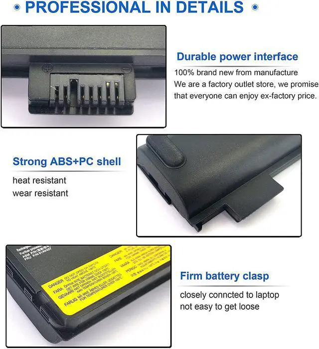 Alt view image 2 of 7 - 72Wh 61++ T470 T480 Extended Battery For Lenovo Thinkpad T470 T480,P52S P51S T570 T580 A475 A485 Tp25 4X50M08812 01Av423 01Av422 01Av424 01Av452 Sb10K97584 Sb10K97579 Sb10K97580 01Av425 01Av427 6-Cell