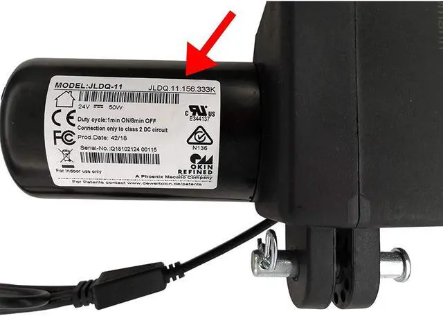 Alt view image 2 of 7 - Electric Power Recliner Motor Actuator Okin Refined-R Model Jldq-1A And Jldq-11 Part # Jldq.11.156.333K Kit