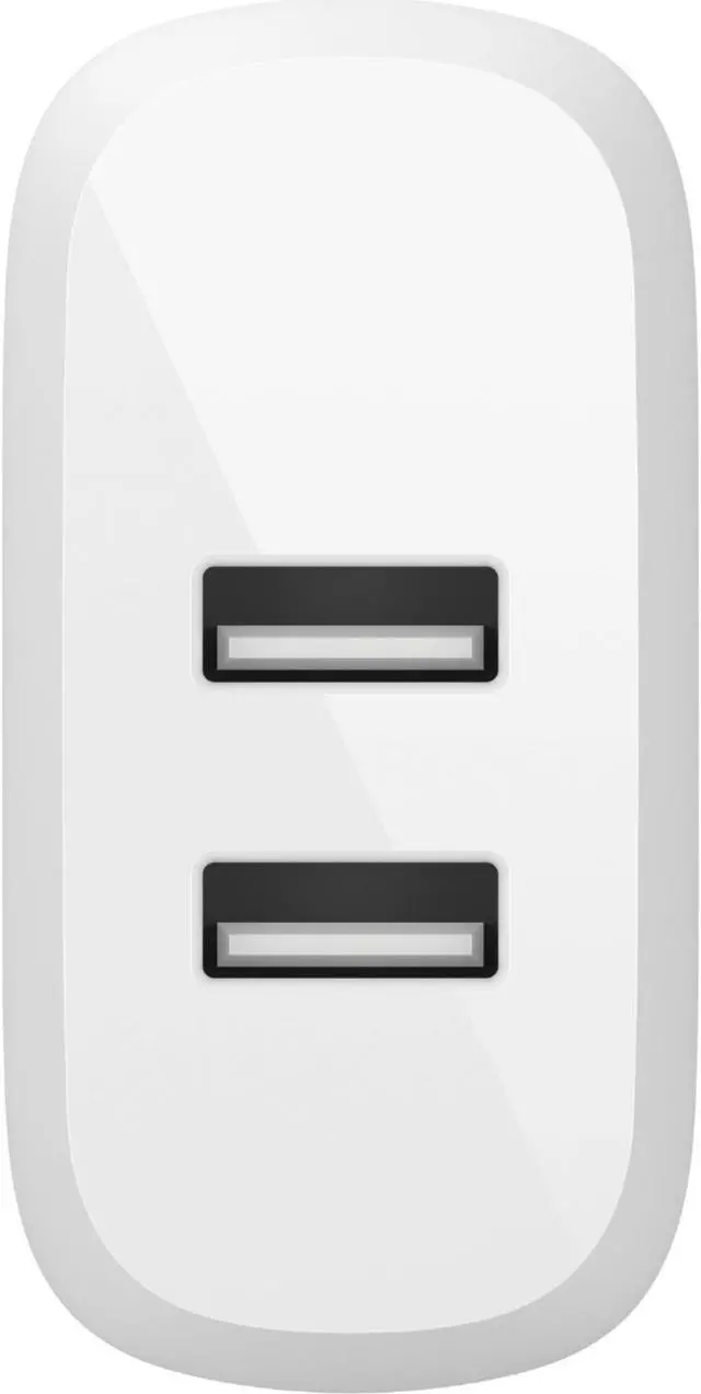 Alt view image 16 of 16 - BELKIN WCD001dq1MWH White BOOST CHARGE Dual USB-A Wall Charger 24W + Lightning to USB-A Cable