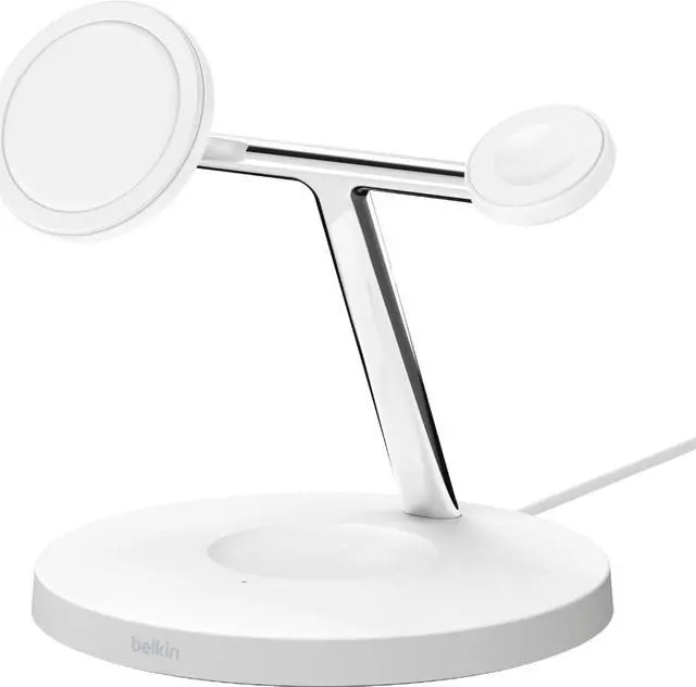 Alt view image 11 of 19 - Belkin BOOST CHARGE Pro 3-in-1 Wireless Charger With MagSafe WIZ009TTWH