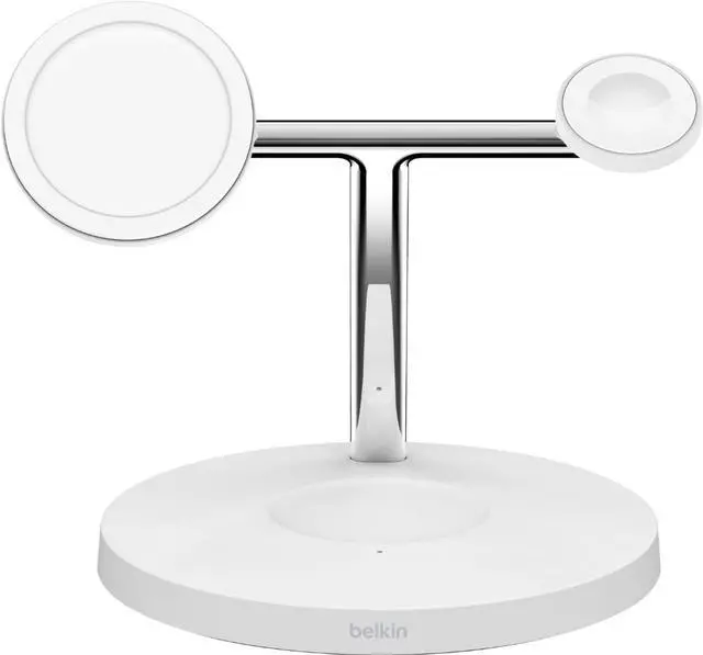 Alt view image 14 of 19 - Belkin BOOST CHARGE Pro 3-in-1 Wireless Charger With MagSafe WIZ009TTWH