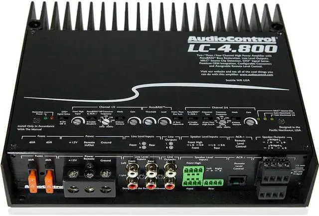 Alt view image 19 of 20 - AudioControl LC-4.800 High-Power Multi-Channel Amplifier with Accubass