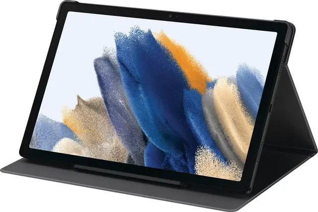 Main image of Samsung Book Cover Carrying Case (Book Fold) Samsung Galaxy Tab A8 Tablet - Gray - 0.6" Height x 6.8" Width x 10" Depth