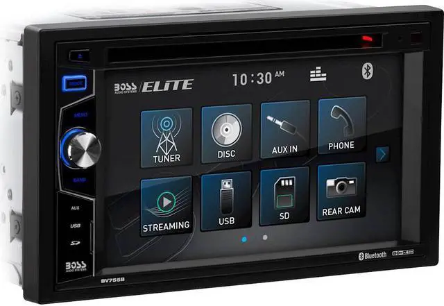 Alt view image 17 of 18 - Boss BV755B 6.2" Bluetooth Double-Din In-Dash Car CD/DVD Receiver