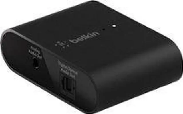 Alt view image 7 of 13 - belkinsoundformconnectairplay2 audio adapter receiverfor wireless streamingwithoptical and 3.5mmspeaker inputs for iphone, ipad, macmini, macbook pro andotherairplayenabled devices