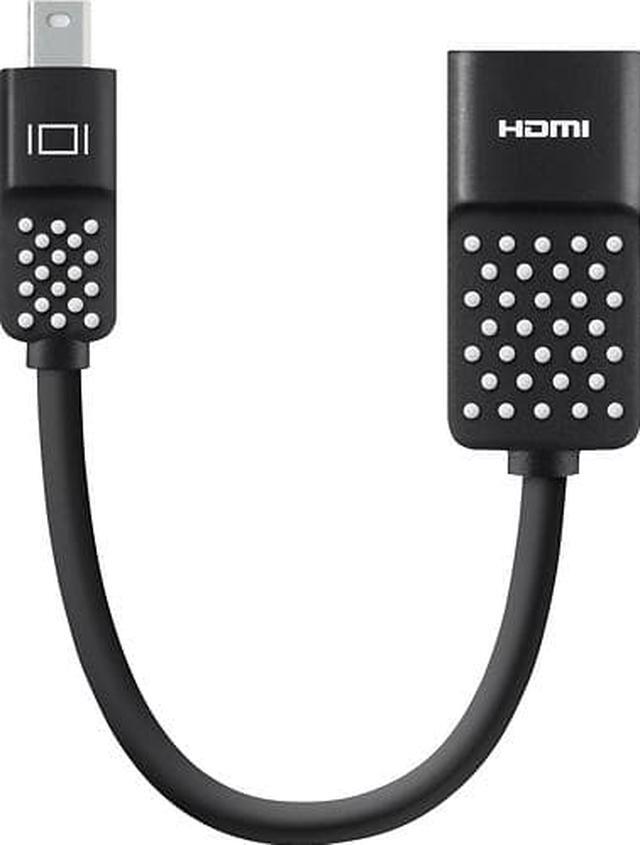 Alt view image 4 of 8 - Belkin Mini DisplayPort to HDMI Adapter 4k Compatible Black