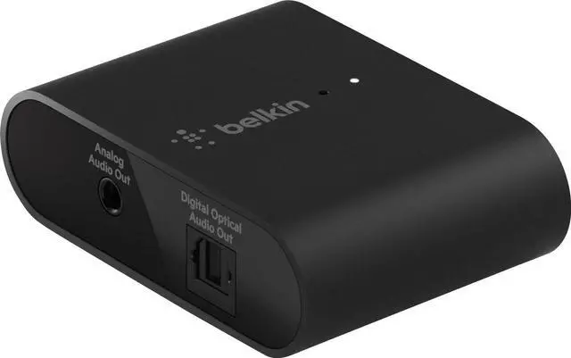 Alt view image 6 of 13 - belkinsoundformconnectairplay2 audio adapter receiverfor wireless streamingwithoptical and 3.5mmspeaker inputs for iphone, ipad, macmini, macbook pro andotherairplayenabled devices