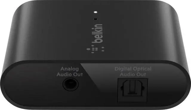 Alt view image 9 of 13 - belkinsoundformconnectairplay2 audio adapter receiverfor wireless streamingwithoptical and 3.5mmspeaker inputs for iphone, ipad, macmini, macbook pro andotherairplayenabled devices