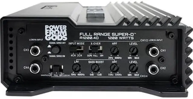 Alt view image 4 of 6 - Hifonics A1200.4D ALPHA Series Compact 1200 Watts 4 Channel Car Audio Amplifier