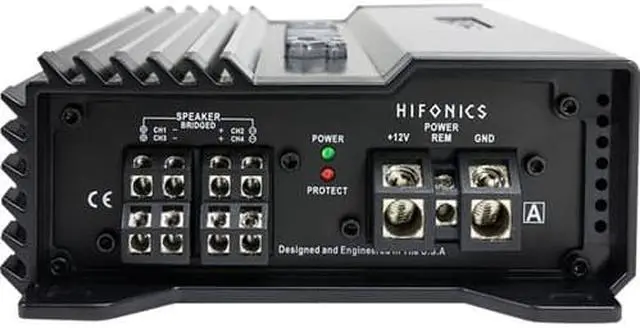 Alt view image 5 of 6 - Hifonics A1200.4D ALPHA Series Compact 1200 Watts 4 Channel Car Audio Amplifier