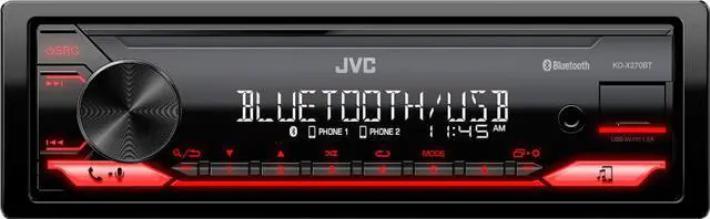 Alt view image 8 of 10 - JVC KD-X270BT Digital Media Receiver featuring Bluetooth, Front USB, JVC Remote App Compatibility