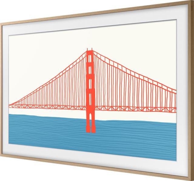 Alt view image 7 of 20 - Samsung Customizable Bezel for Samsung The Frame 55" (Modern Teak)