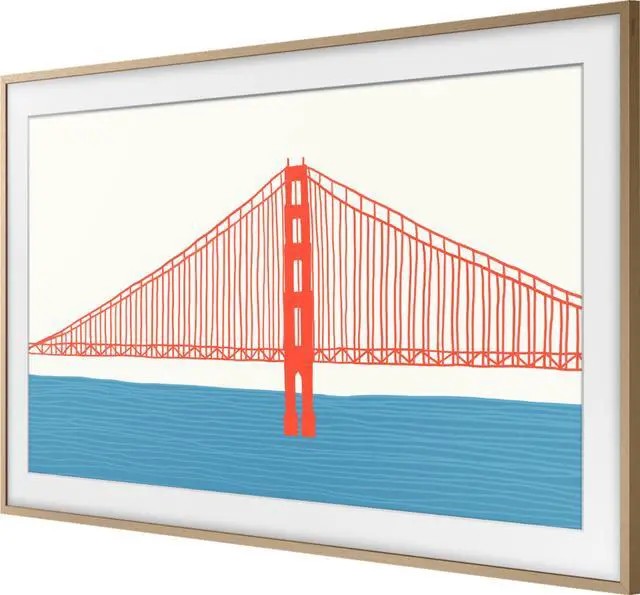 Alt view image 9 of 14 - Samsung Customizable Bezel for Samsung The Frame 65" (Modern Teak)