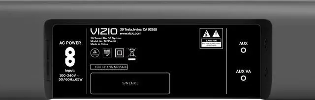 Alt view image 4 of 12 - VIZIO M215a-J6 2.1 M-Series Premium Sound Bar with Wireless Subwoofer - M215a-J6