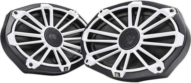 Alt view image 18 of 20 - MB Quart NP1-169 Nautic Premium Waterproof 6x9 Inch Marine Speakers (black, Pair) With 3 Grill Colors Included.