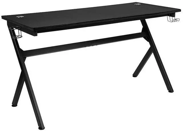 Alt view image 20 of 20 - 55" x 24" Extra Large Gaming Desk with Headphone Hook and Cup Holder - Free Mouse Pad