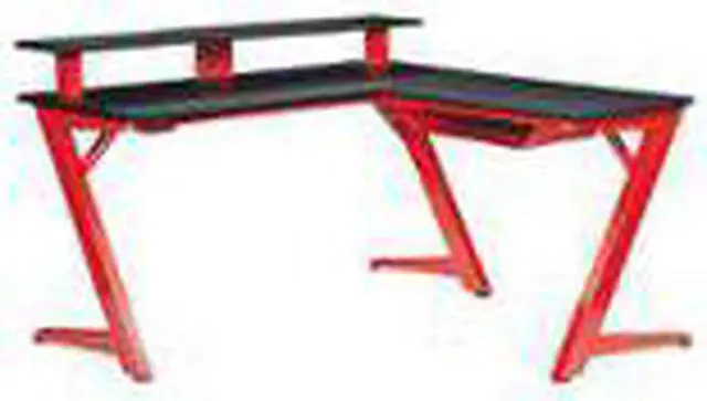 Alt view image 5 of 5 - OSP Home Furnishings Avatar Battlestation L-Shape Gaming Desk with Carb