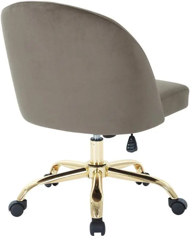 Alt view image 6 of 6 - AveSix Layton Home Office Velvet Chair