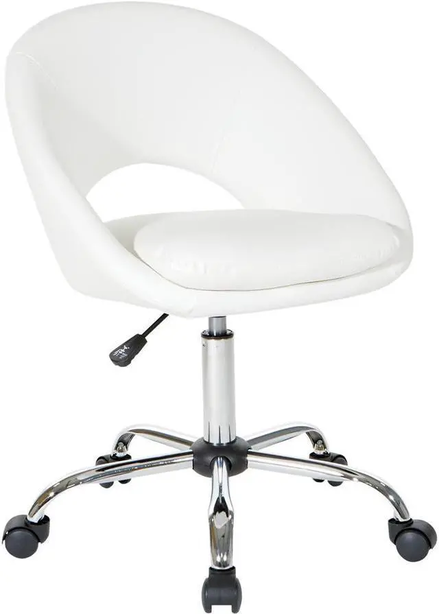 Alt view image 3 of 7 - AveSix Milo 5-Pointed Star Faux Leather Office Chair