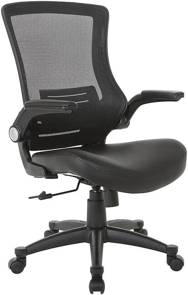 Alt view image 3 of 7 - Office Star Products Screen Back Manager's Chair in Faux Leather Seat w