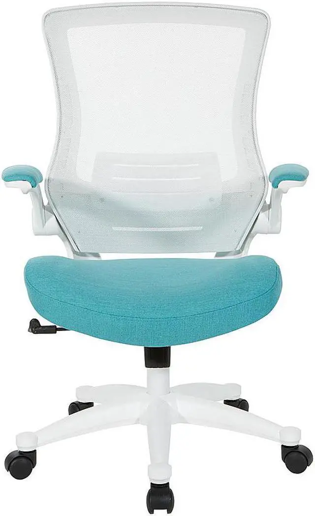 Main image of Office Star Products White Screen Back Manager's Chair in White Turquoi