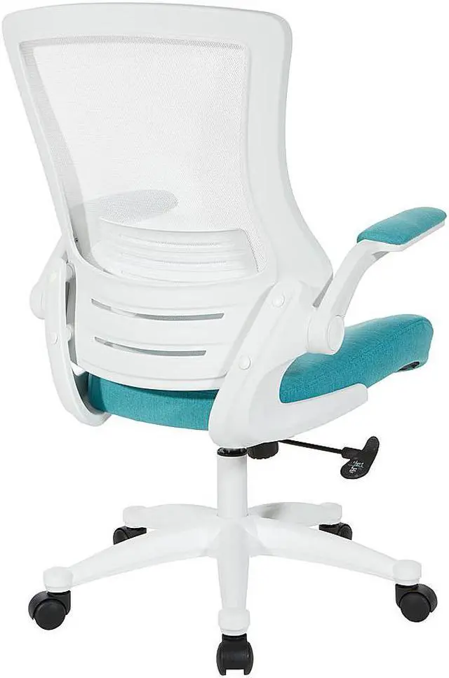 Alt view image 6 of 7 - Office Star Products White Screen Back Manager's Chair in White Turquoi